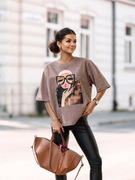 T-shirt damski Basic oversize PRINT NADRUK  Polska marka 