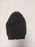 Recznie robiona czapka czarna