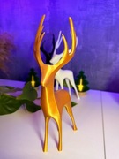 Figurka renifera 3D – nowoczesna dekoracja świąteczna Złoty