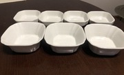 Porcelitowe , białe miseczki do sosów i dipów 7 szt . kpl.