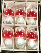 Bombki choinkowe grzybki muchomorki 6 szt ozdoby na choinkę retro jak prl 