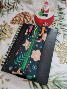 Organizer na gumce na notatnik/telefon handmade motyw Boże Narodzenie 