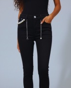 Jeansy UiUj skinny fit -5kg z paskiem r.25