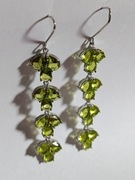 Platyna Perydot kolczyki 