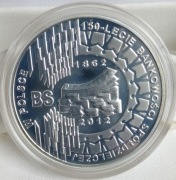 10 zł 2012  150-LECIE BANKOWOŚCI SPÓŁDZIELCZEJ  Ag 925  NBP  UNC