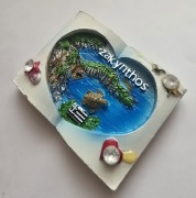 Magnes na lodówkę ceramiczny Grecja ZAKYNTHOS Wyspa Żółwi Caretta Wrak(28).