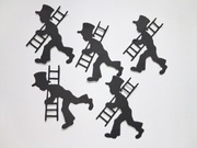 Scrapki kominiarz 5 szt. 45x58 mm czarny gramatura 300 g/m2