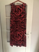 Letnia sukienka różowo czarna , duży rozmiar