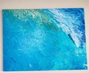 Obraz ręcznie malowany - abstrakcja. Duży 80x60