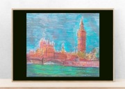 Londyn plakat A4, vintage obrazek z miastem