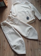 Beżowy włoski komplet dresowy.Bawelna.M/L/XL