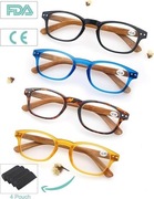 Okulary do czytania MODFANS +2 zestaw 4 szt unisex mix kolorów