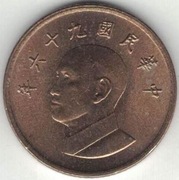 Tajwan 1 dolar 2007 - 20 mm - nr 2