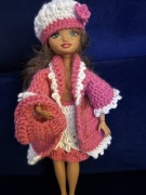 Ręcznie robiony zestaw na szydełku dla lalki Barbie Dream Besties