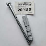 Kołek rozporowy 20/180mm z wkrętem - Koelner 