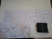 anime manga kolorowanka zestaw do rysowania kolorowania markery kawaii