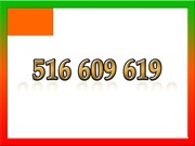 516 609 619 ZŁOTY NUMER STARTER ORANGE ŁATWY NA KARTĘ PREPAID GSM