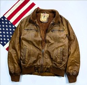 Niepowtarzalna Kurtka Skórzana Vintage „Fur Swag Japan Style” Uniseks r.M/L