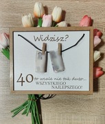 PREZENT NA 30 40 50 60 70 URODZINY RAMKA TABLICZKA+ GRAWER 