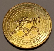 Moneta  2 zł. Igrzyska  - Ateny 2004.