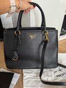 Oryginalna Torba czarna Prada shopper nowa 