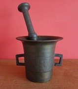 Zabytkowy Moździerz Mosiężny z Tłuczkiem! Okazja!