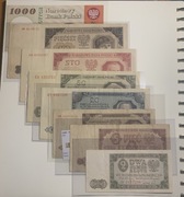 Zestaw banknotów PRL 1948 - Komplet 2-500 zł + 1000 zł Kopernik | Rzadkie!