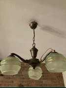 Żyrandol art déco z lat 30. – mosiądz, Niemcy, oryginał
