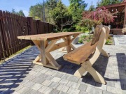 Meble ogrodowe/ stół + ławki komplet