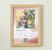 PLAKAT W RAMCE A4 PERSONALIZOWANY WALENTYNKI | Kod QR | Prezent |
