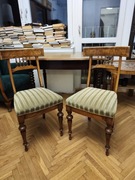 Stare piękne zabytkowe secesyjne drewniane krzesła antyki