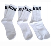 3-PAK SKARPETKI DŁUGIE KUBOTA BIAŁE ROZM: 39-41