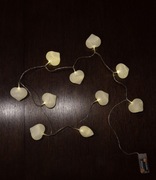 cotton balls dekoracyjne lampki serca serce białe na baterie