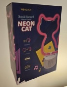 Głośnik bluetooth lampka led neon kot