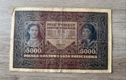 Polska 5000 Marek Polskich 1920 , III seria AD ,
