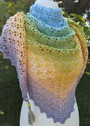 Chusta etola narzutka rękodzieło ręcznie robiona na szydełku szydełko hand