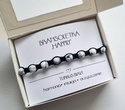 Bransoletka szczęścia turkus biały