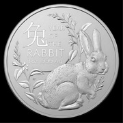 Srebrna moneta 1oz, Rabbit, Royal Australian Mint, 2023
