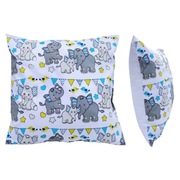 Poszewka 40x40 cm Słoniki gwiazdki i serduszka - Bawełna