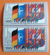 Niemcy DB znaczki 1980 # 1034** Flagi dwójka pionowa 