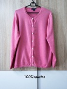 sweter, kardigan, rozm. L/XL, gładki, vintage, rozpinany