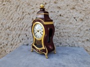Piękny stary zegar kominkowy w stylu Boulle - Schmidt skrzynia drewniana 