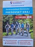 Słowacja Presovsky Kraj mapa rowerowa 1:120 000