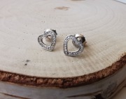 Śliczne srebrne kolczyki serca z cyrkoniami Thomas Sabo srebro 925 