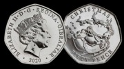 GIBRALTAR 2020 50 pence Christmas MIKOŁAJ prezent