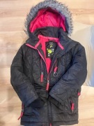 Kurtka zimowa dziewczęca 110 rozmiar 5–6 lat ciepła, solidna stan bdb