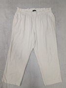 Beżowe eleganckie lniane spodnie F&F40