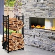 Elegancki Stojak na Drewno Opałowe 2-Poziomowy 