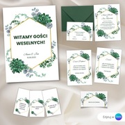 Papeteria ślubna, zaproszenie ślubne SZABLON CANVA