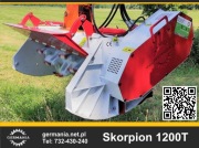 Głowica leśna do koparki (rozdrabniacz, mulczer)